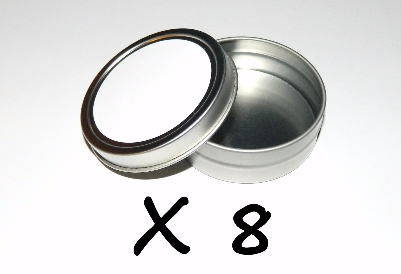 8 X 2-oz Round Metal Blank White Label Slip-Lid Tin Can Container – Use 4 Crafts