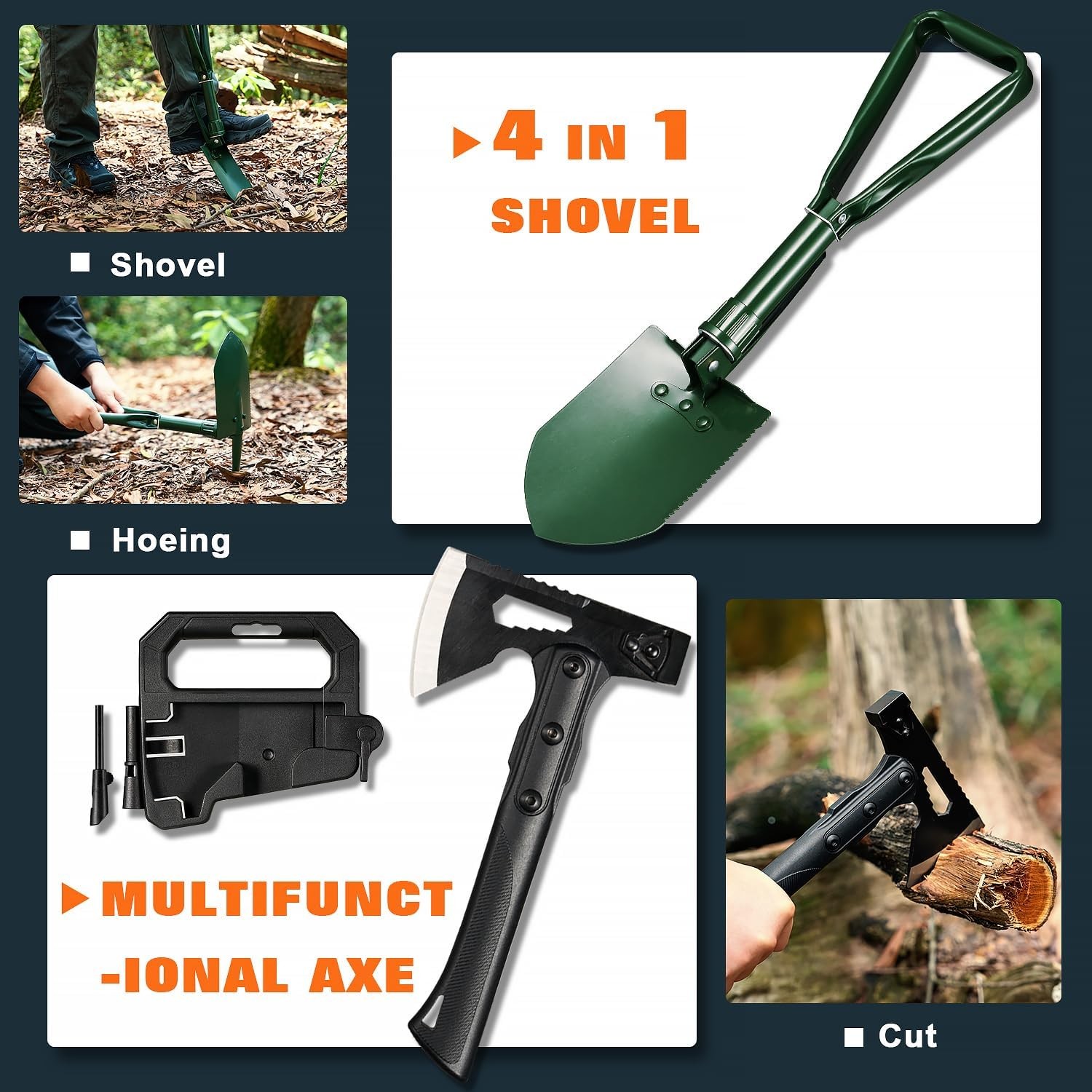 Professional Survival Gear Set—First Aid Kit and Large Camping Backpack,