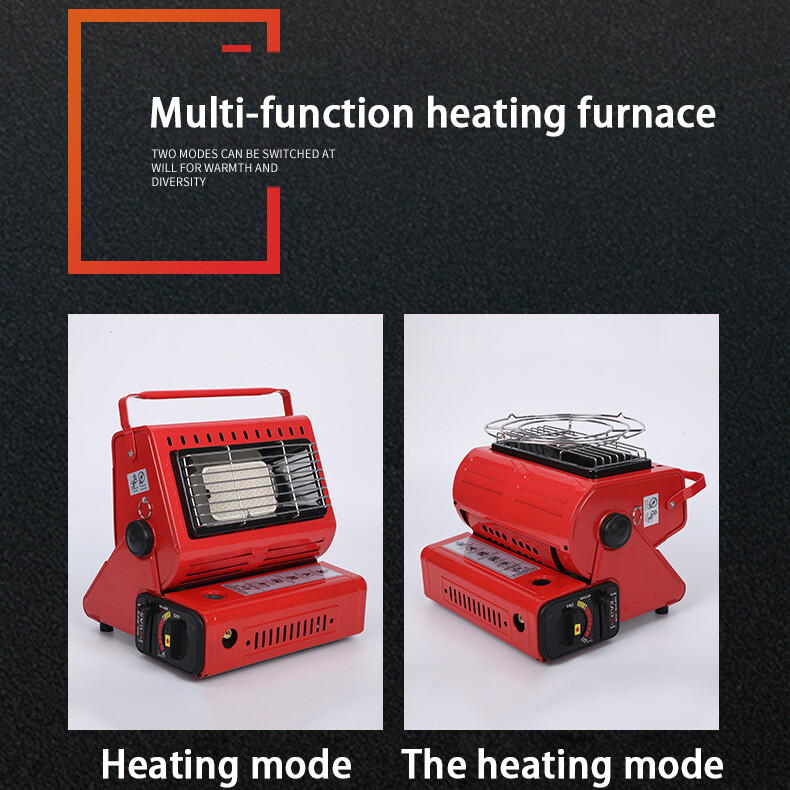 Camping Emergency Butane Heater Double Coherent Heat Source Outdoor Portable UE