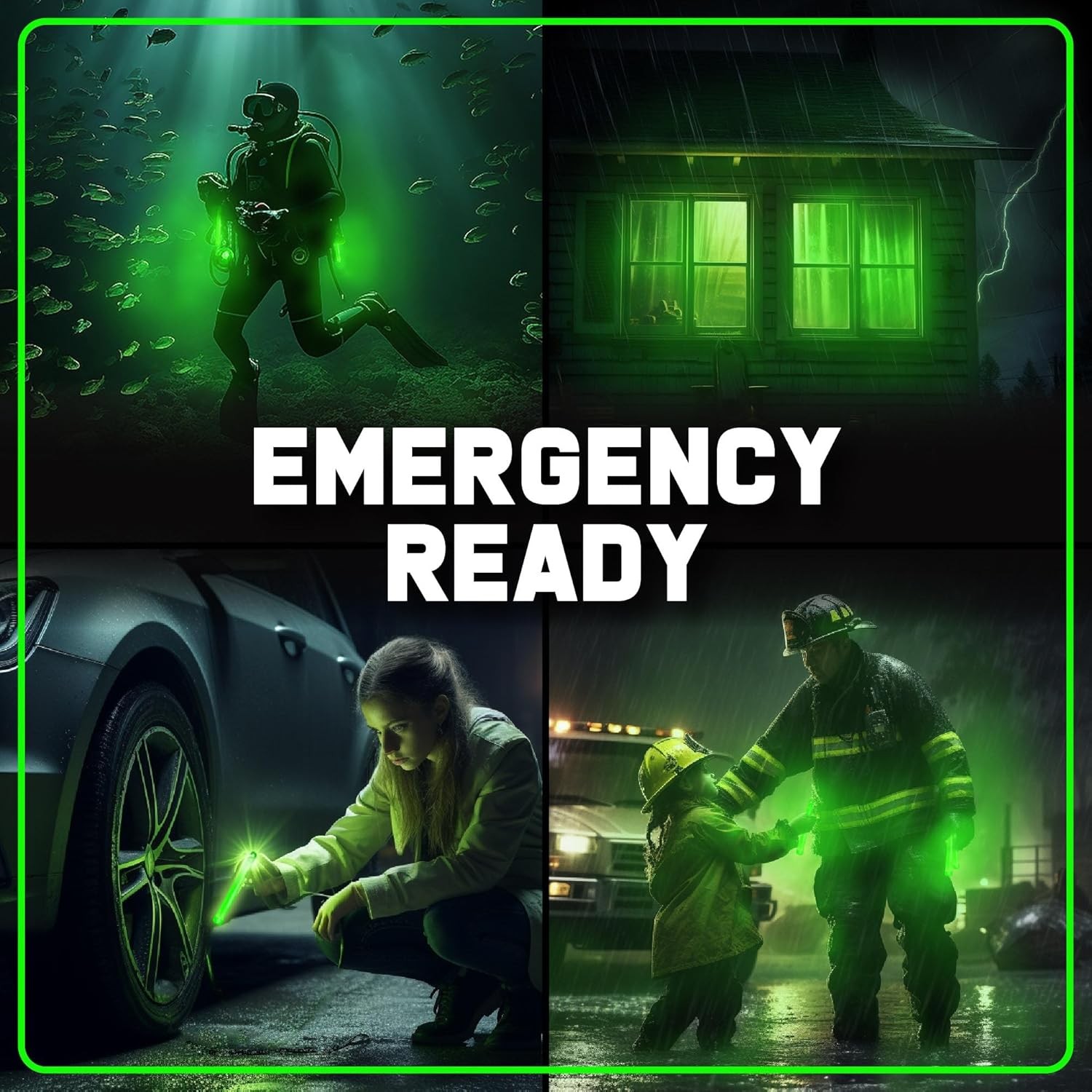 12x Military Grade Glow Sticks 12 Hour Light for Survival, Camping, Power Outage