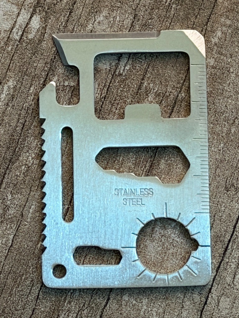 Pocket Sized Survival Credit Card Size Tool – Multi-Tool – 11 Tools