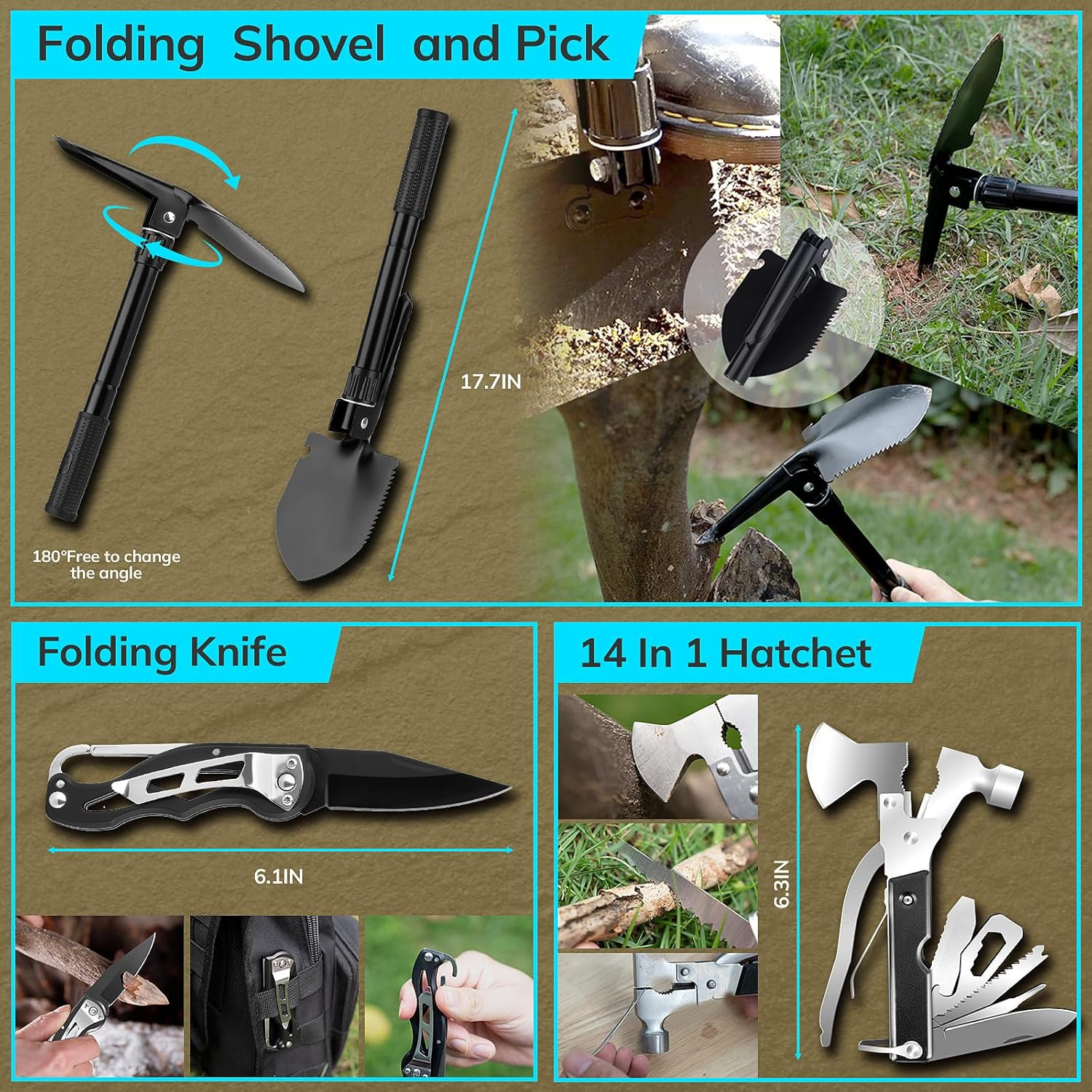 Survival Kit, Gifts for Fathers Day Men, Women, 251Pcs Emergency Survival Gear a