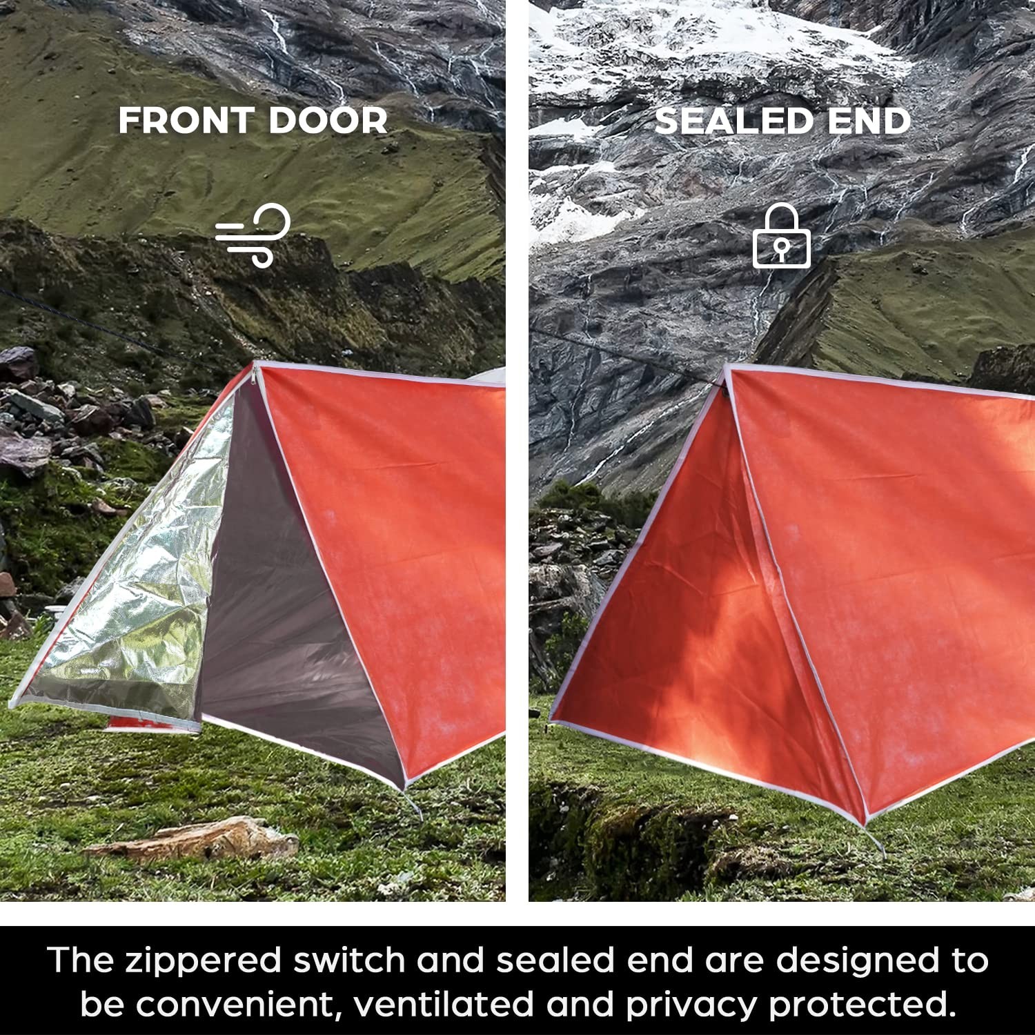 Life-Saving Equip:Instant 1-2 Person Survival Emergency Shelter Tent,Reflecti…
