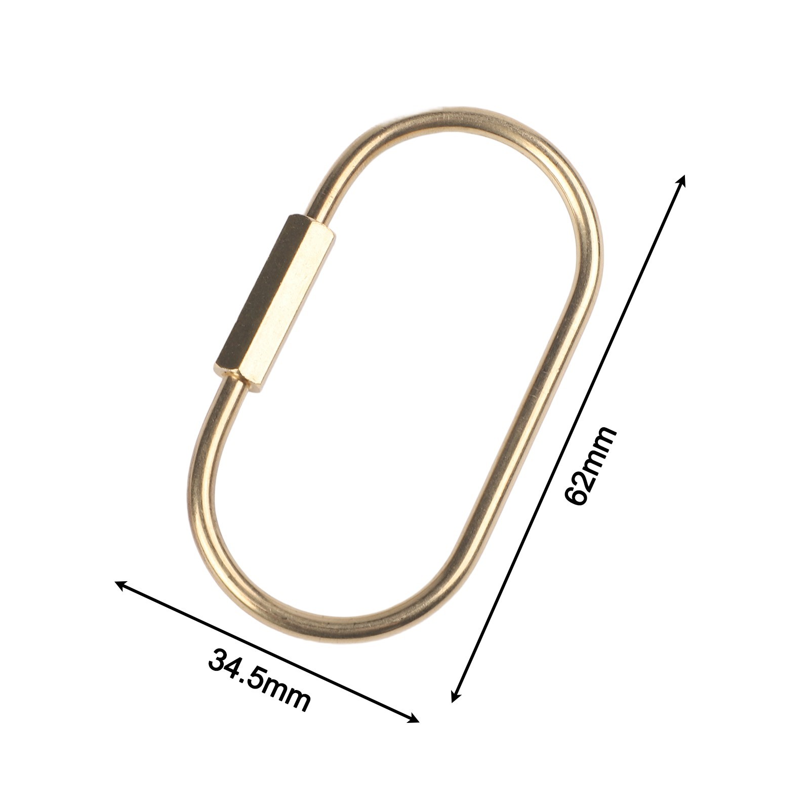 5pcs Brass Keychain Holder Clips for Car Keys and Handbags Outdoor Tool
