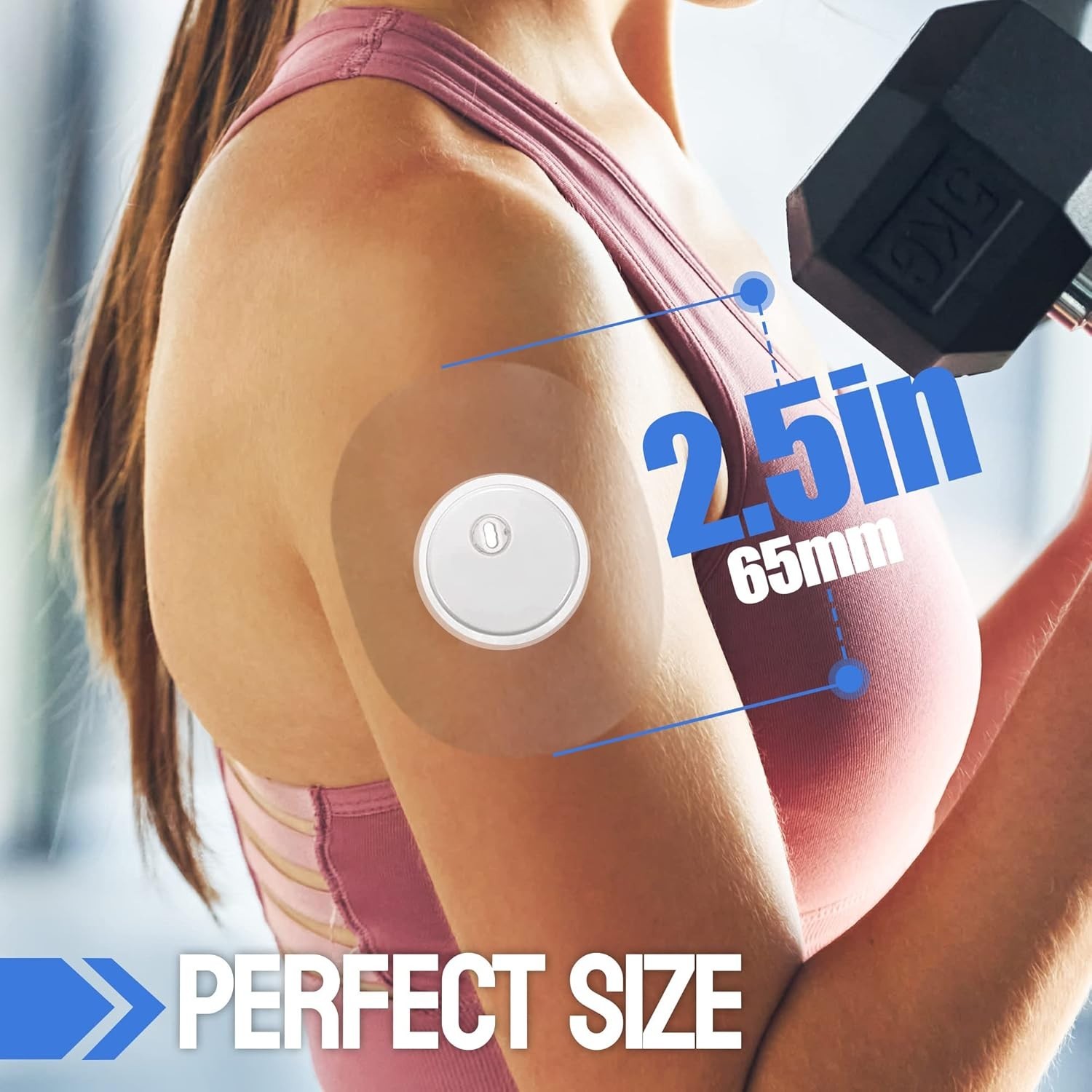 Libre 3 Sensor Covers-60 Pack Waterproof Adhesive Patches -Transparent CGM Tape
