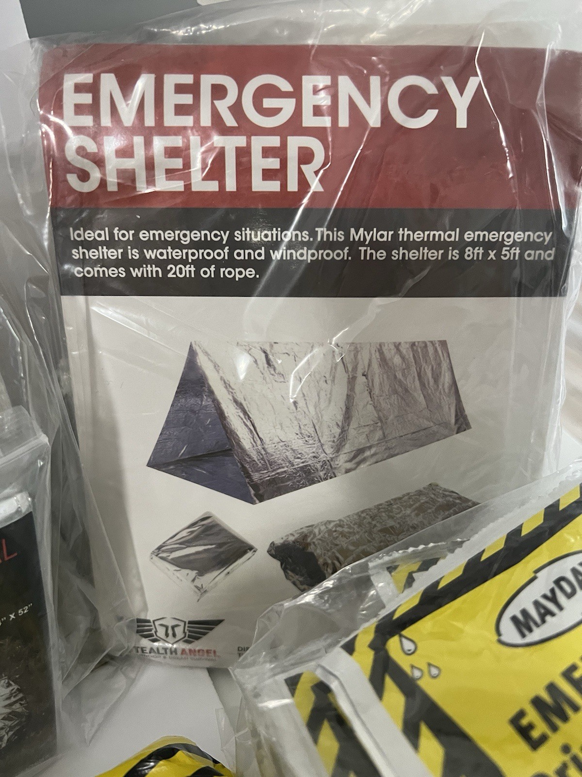 Stealth Angel Red Emergency Survival Bug Out Bag Kit -food , Water,Radio,Shelter