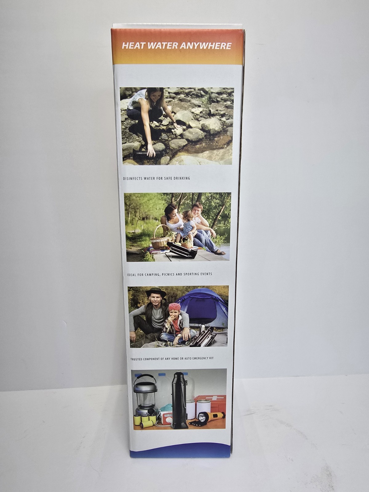 NEW! SunRocket Solar Water Heater and Thermos. Camping Hiking Picnics