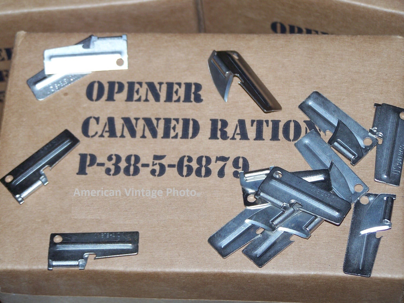 5 Pack Genuine P38 P-38 Can Opener Shelby Co US Military Army Original Made USA