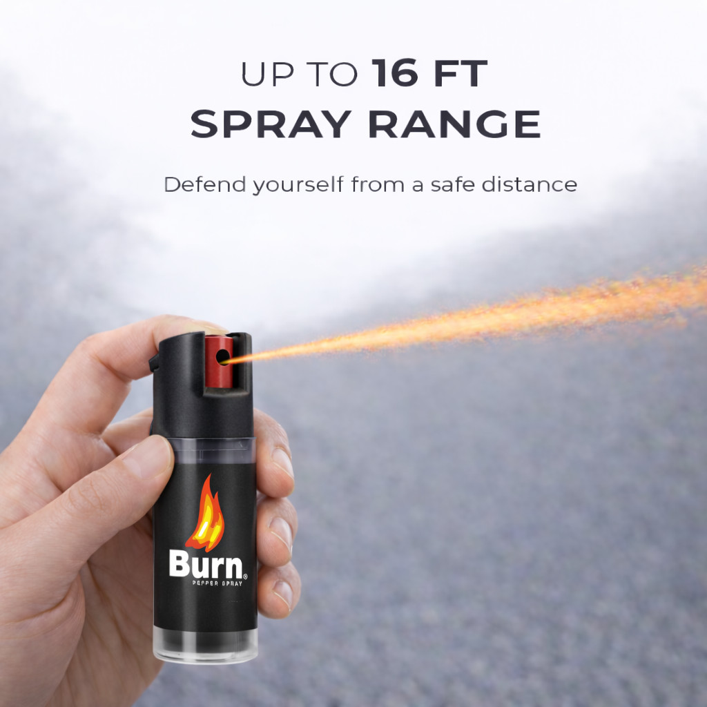 Burn Pepper Spray 2 Pack Police Grade – Maximum Strength Self Defense Keychain