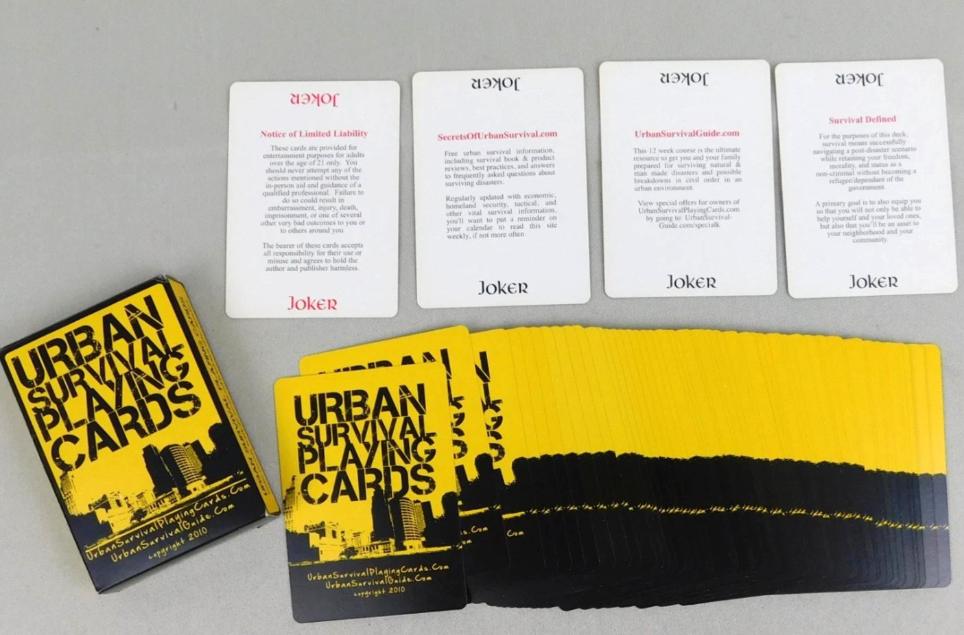 TWO New Sealed Decks Urban Survival Playing Cards Tips Secrets READ Description