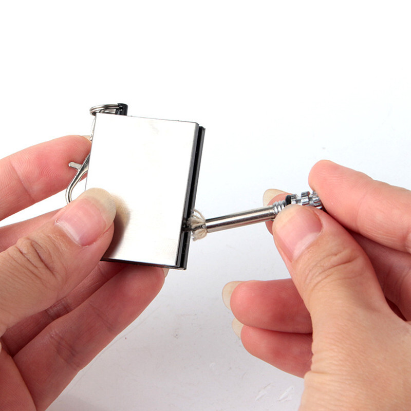 Mini Waterproof Outdoor Lighter Pocket Camping Hiking Fire Starter Match Keyring