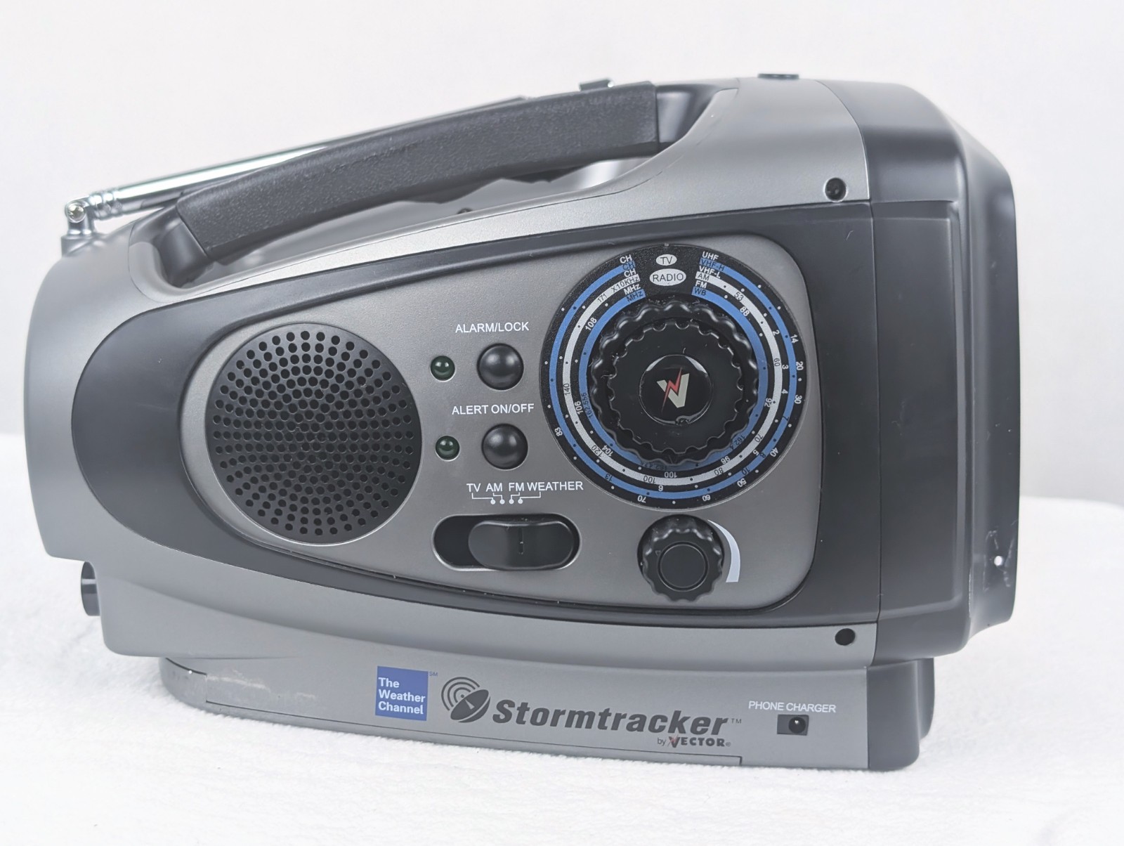 Vintage Vector Stormtracker VEC130B Weather Alert Radio TV Alarm Clock TESTED