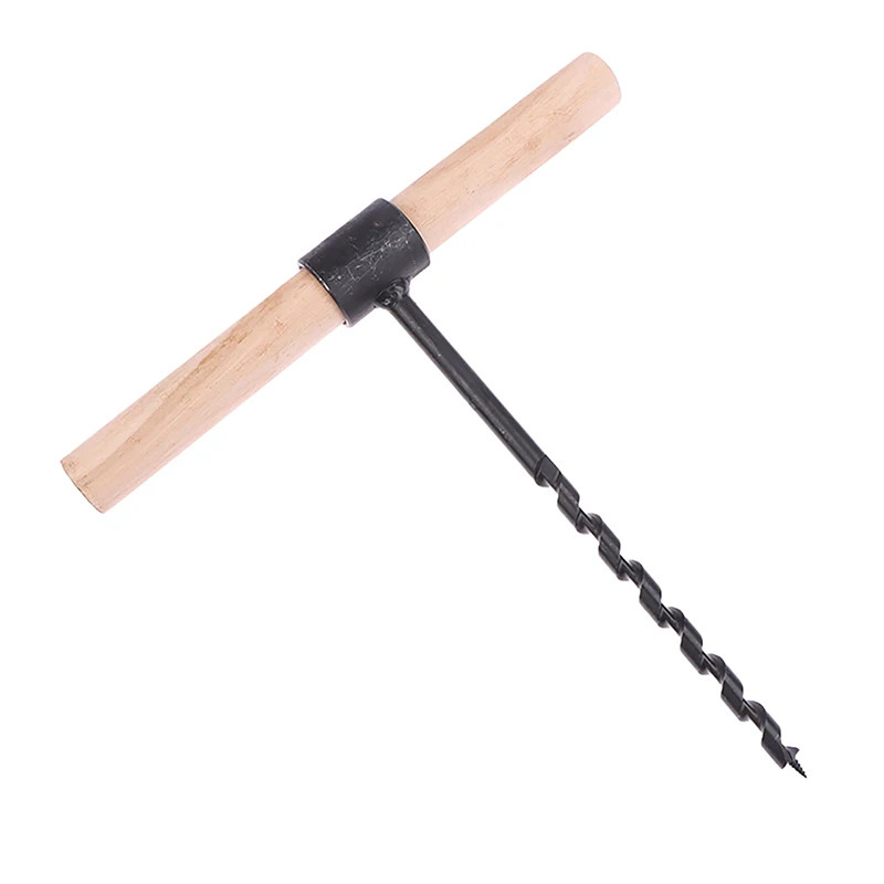 Portable Outdoor Survival Hand Drill Carbon Steel Manual Auger Drill Self-Tappin