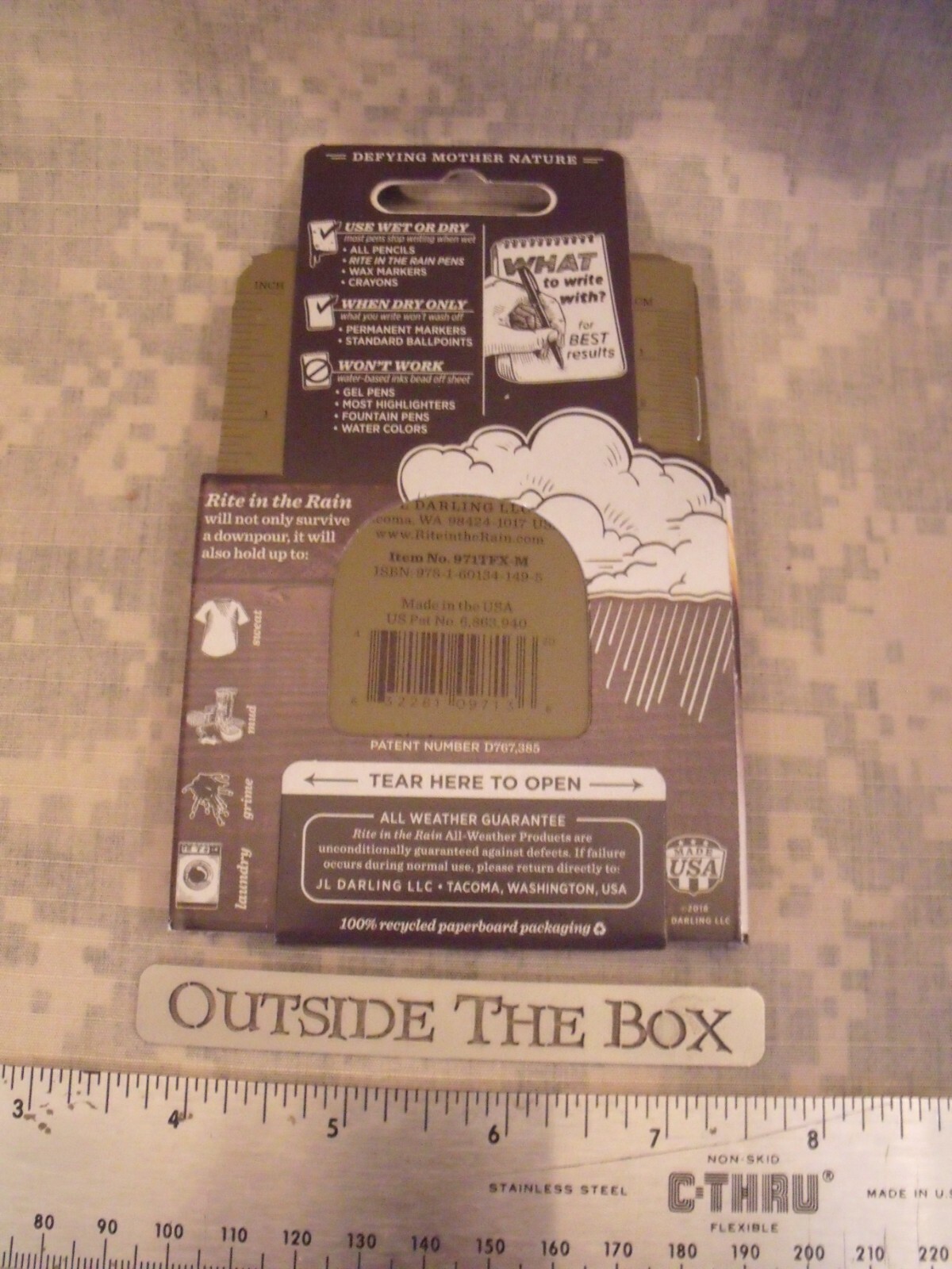 “Rite in the Rain” 971TFX-M All-Weather Mini-Stapled Notebook, 3-Pack, DARK TAN