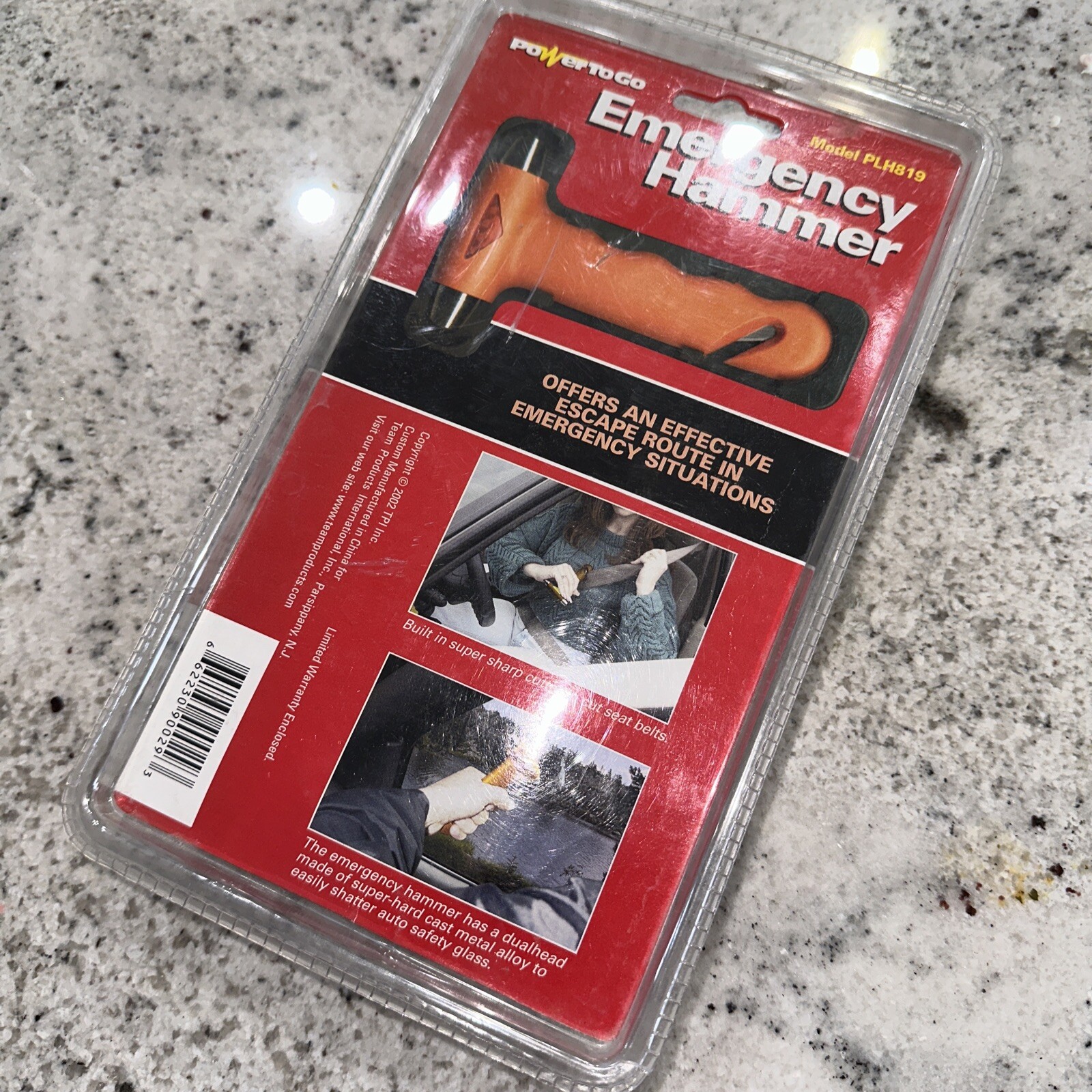 POWER TO GO PLH819 Emergency Hammer with Holder (X2033-1*K)