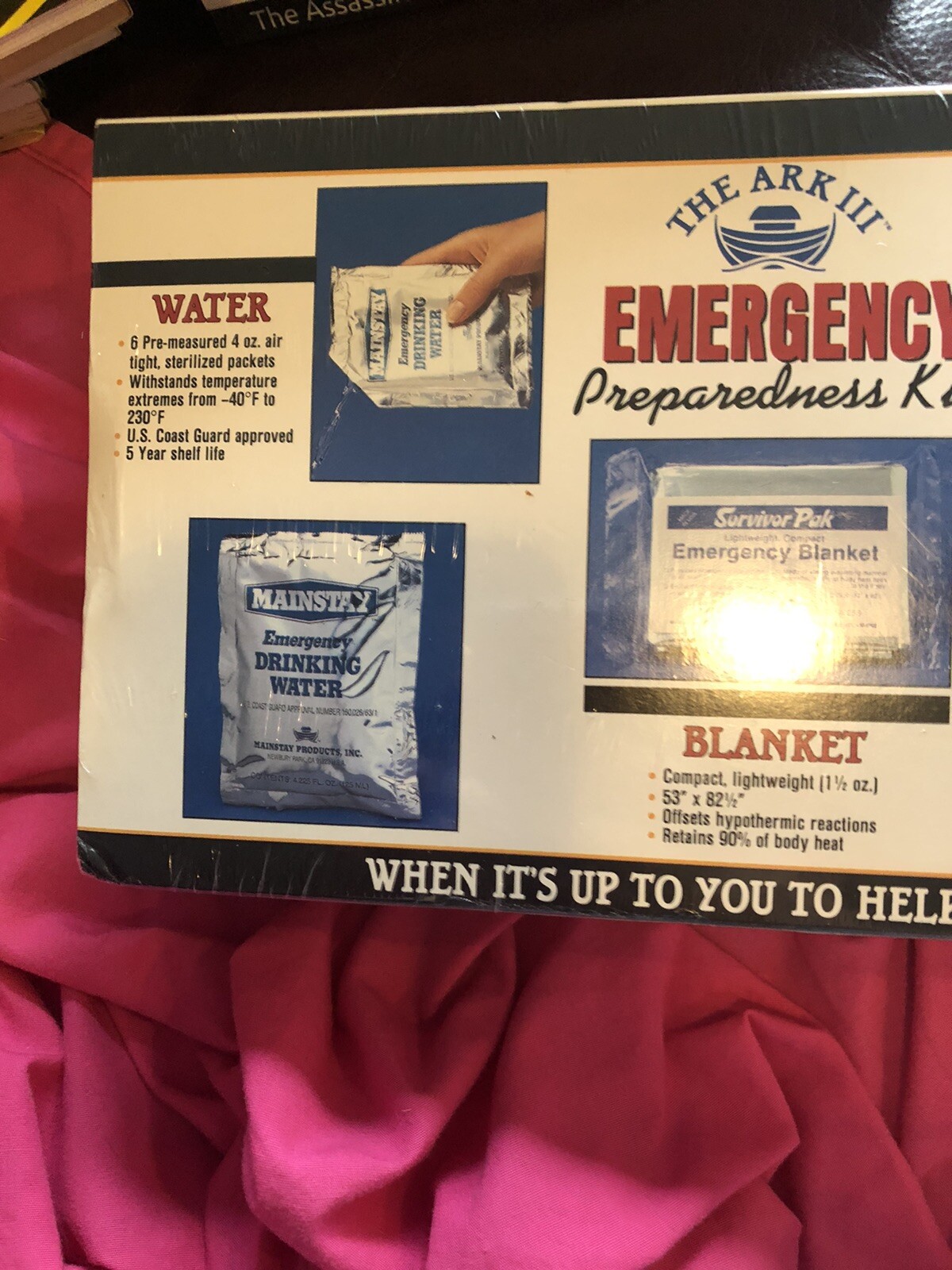 Sealed Emergency Preparedness Survival Kit The Ark III Food Water 1 Person 3 Day