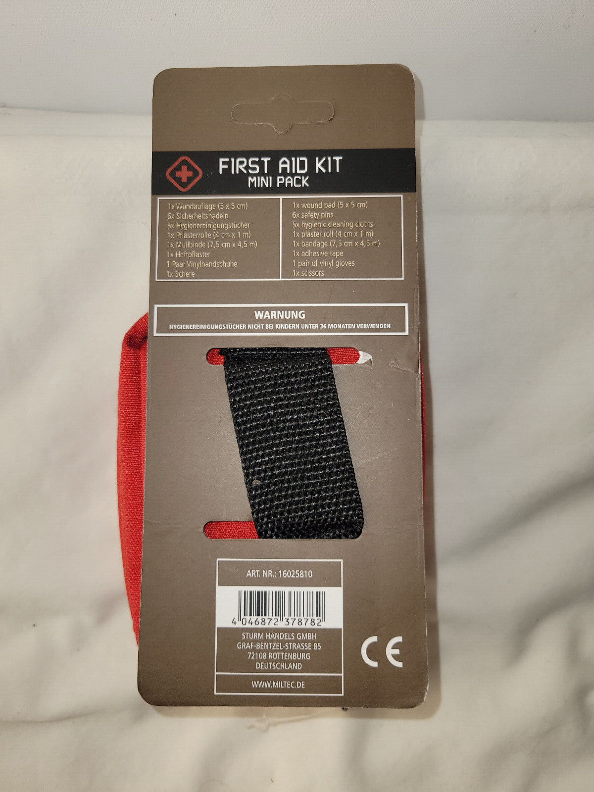 First Aid Kit Mini Pack Molle Mil-Tec Bandages made in Germany