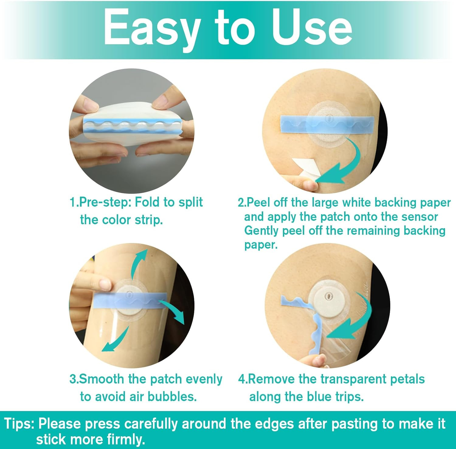 Libre 3 Sensor Covers Waterproof 100Pack Adhesive Patches for Libre 3