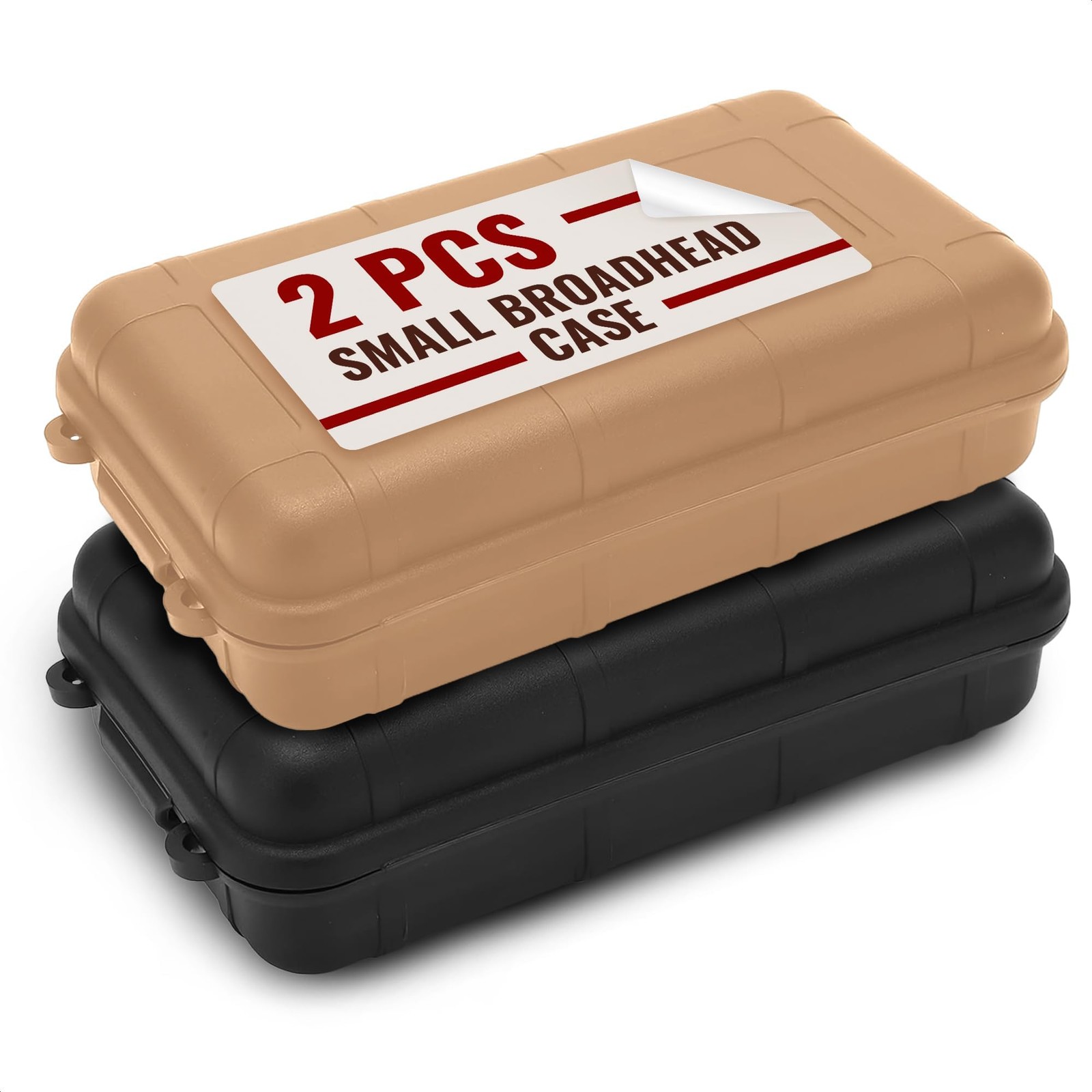 2 PCS Small Hard Case With Foam 4.92×2.95 Inch Waterproof Geocache Container