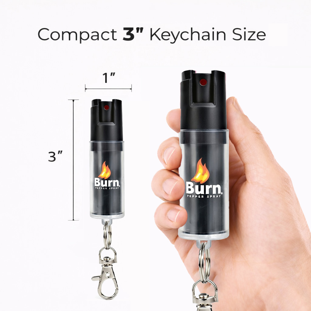 2 Burn Pepper Spray .50oz Self Defense Keychain Security Protection Safety Lock