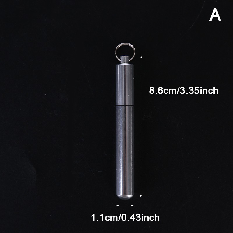 Portable Waterproof Pill Case Bottle Keychain Storage Holder Container Box Tools