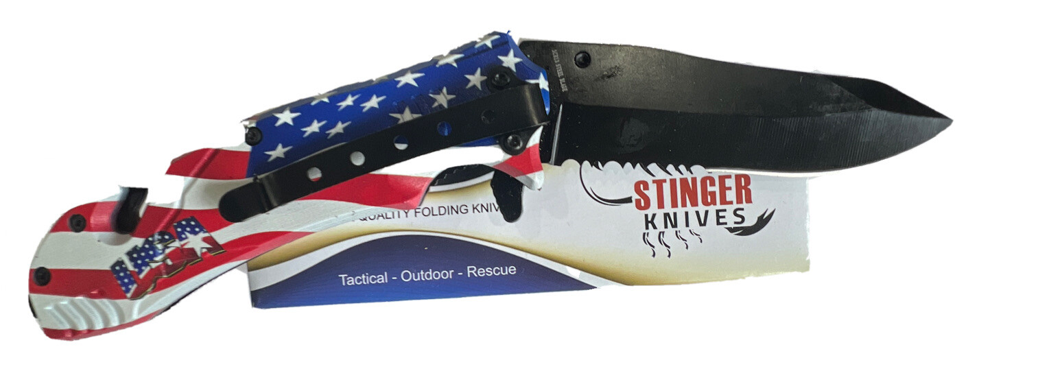MAG American Flag Assisted Folding Pocket Tactical-outdoor And Rescue Knife