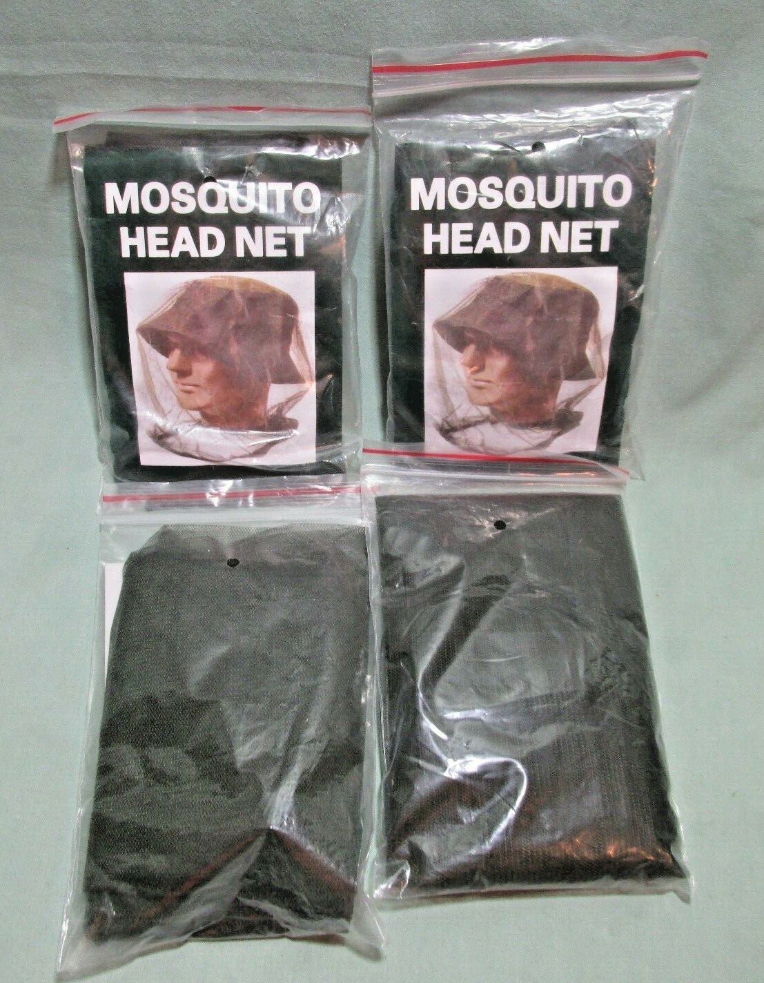 4 PK MOSQUITO BEE FLY INSECT HEAD NET FISHING CAMPING HUNTING SURVIVAL OUTDOORS