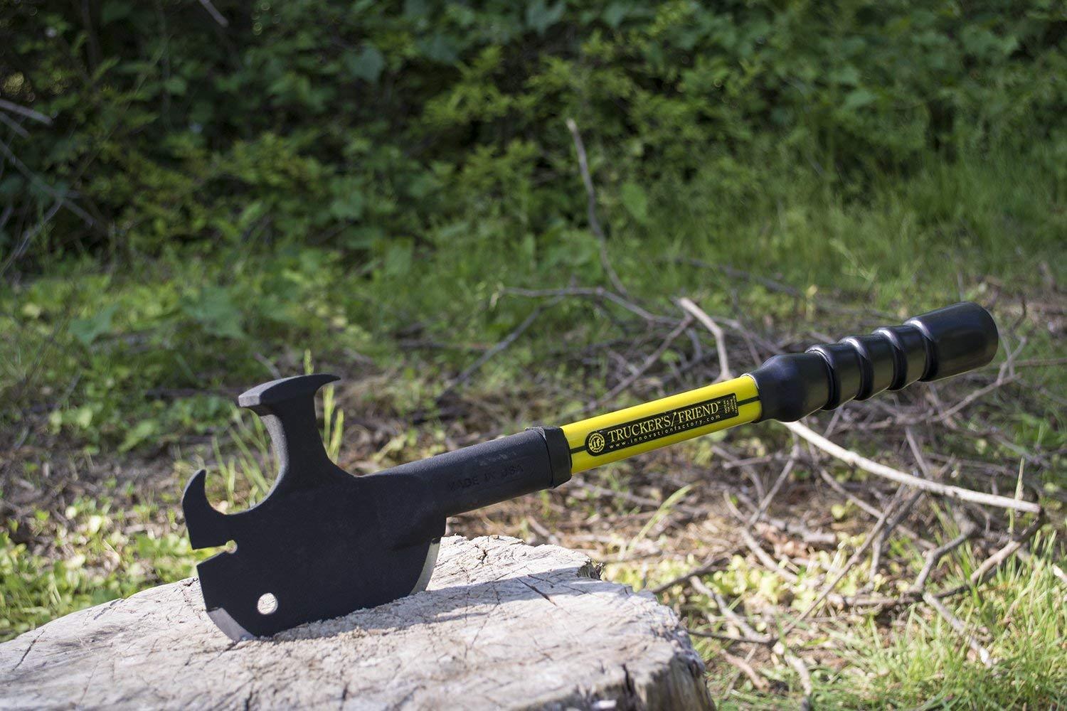 Camping Steel Multitool Emergency Survival Gear Hiking Axe Hammer Pry Bar USMade