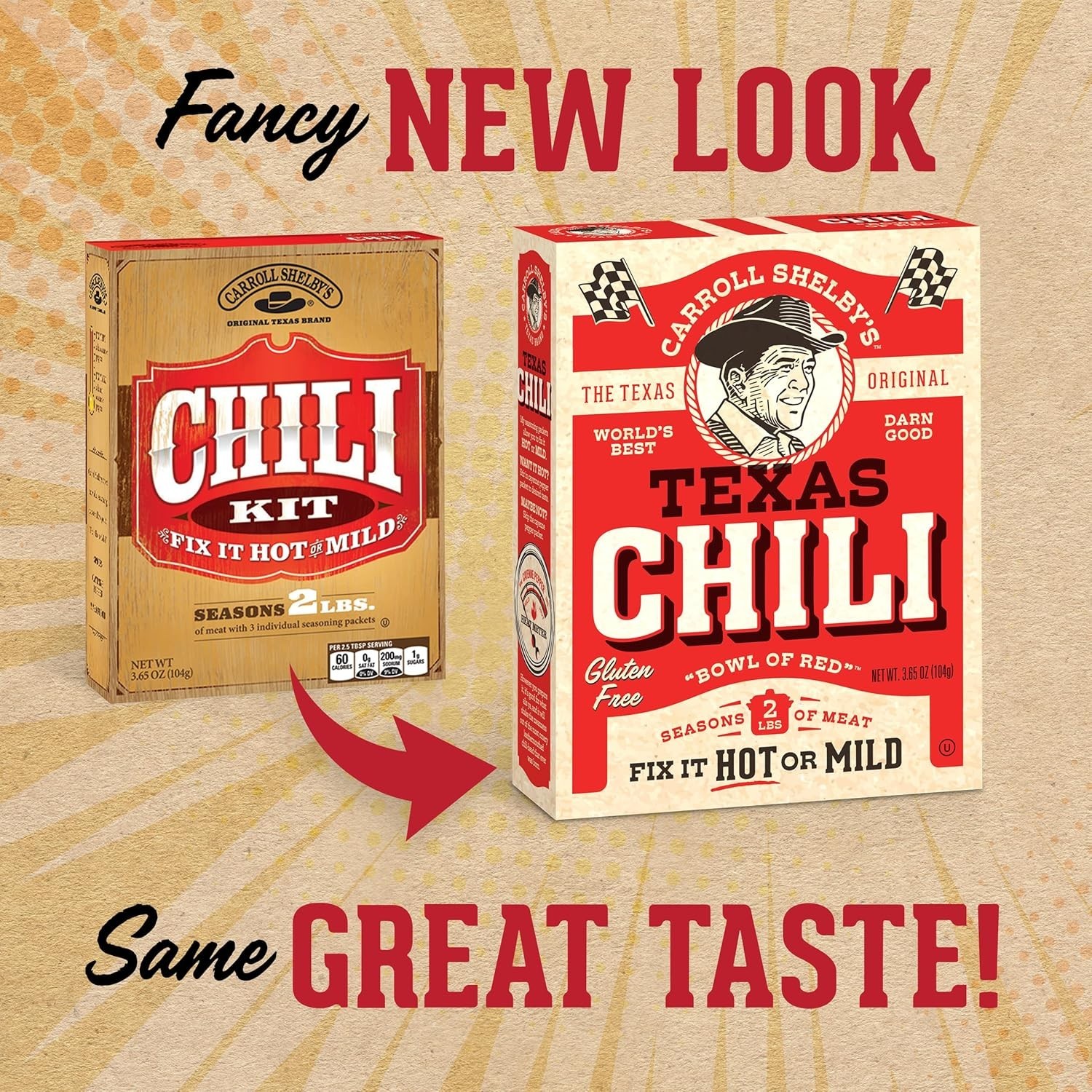 Chili Kit Pack of 8 3.65oz Packets Texas Style Seasoning for Tacos Burgers