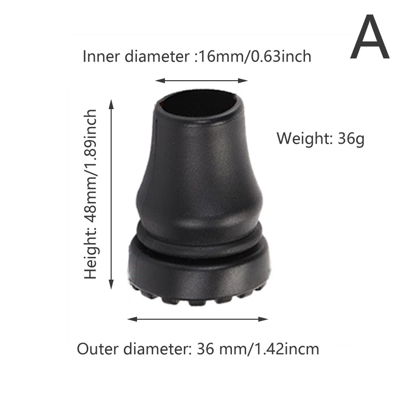 Rubber Tips For Old Man Hiking Poles Trekking Poles Solid T-handle Walking Stick