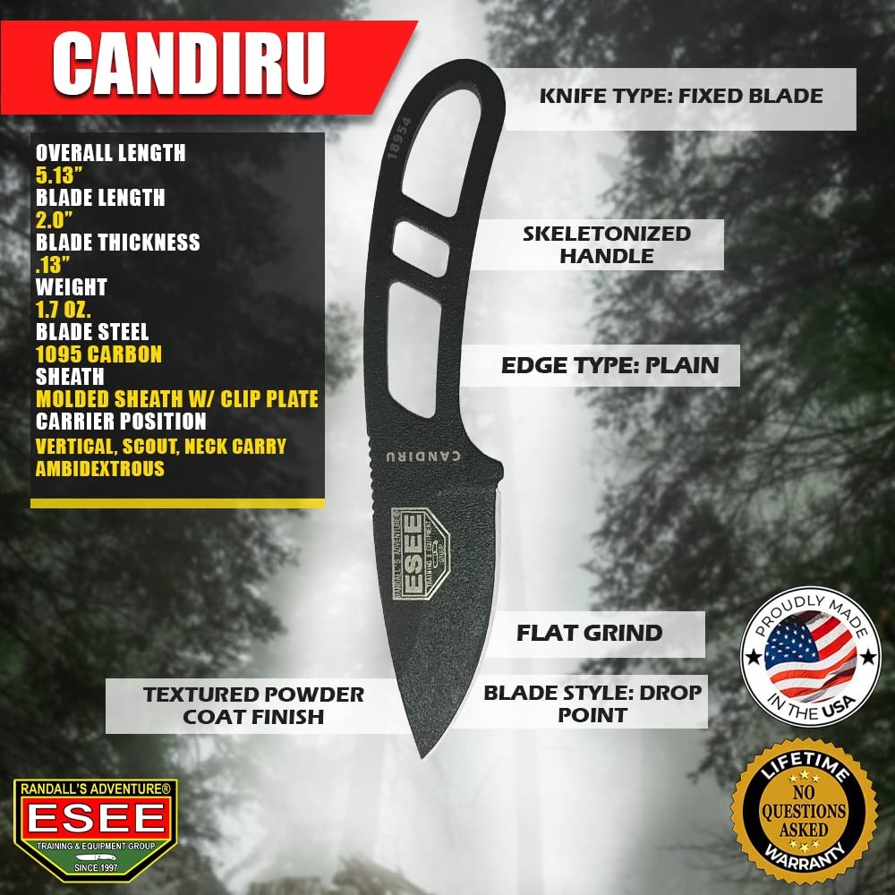 Esee Can-B-Kit-E Survival Knife Sheath W/Clip Plate Survival Kit