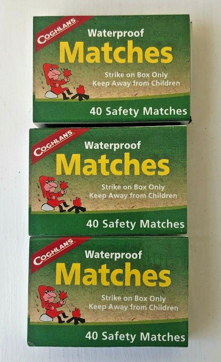3 Survival Knives/3 Waterproof Matches Emergency Survival Prepper BUG OUT BAGS