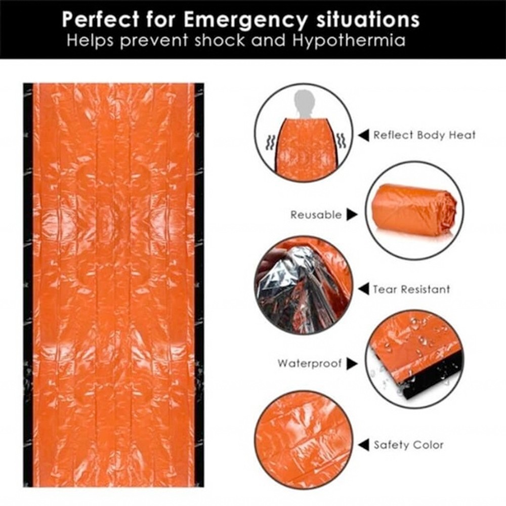 Heavy Duty Mylar Emergency Sleeping Bag Outdoor Camping Survival Shelter