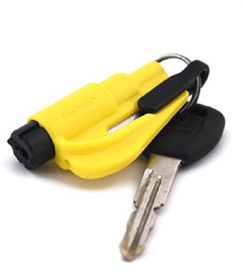 NEW Kroll Yellow RESQME Keychain Window Breaker Rescue Tool