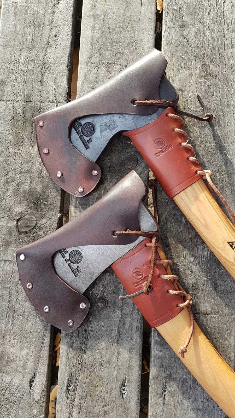 Leather Axe Head Sheath Hultafors Agelsjon Gransfors Bruks Bushcraft Outdoor