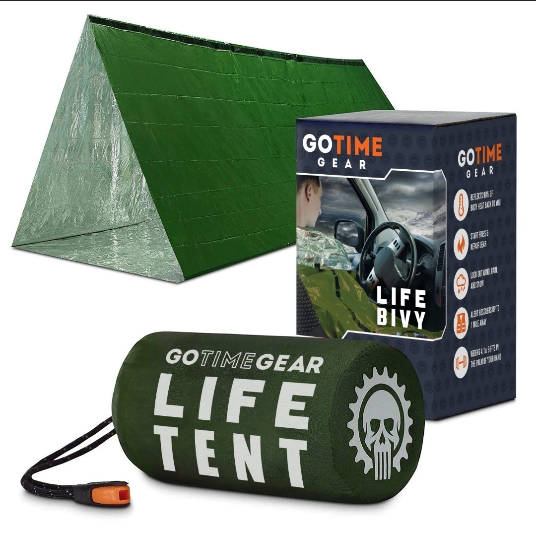 GOTIME GEAR Life Tent Emergency Shelter Portable Waterproof Green WITHOUT BOX