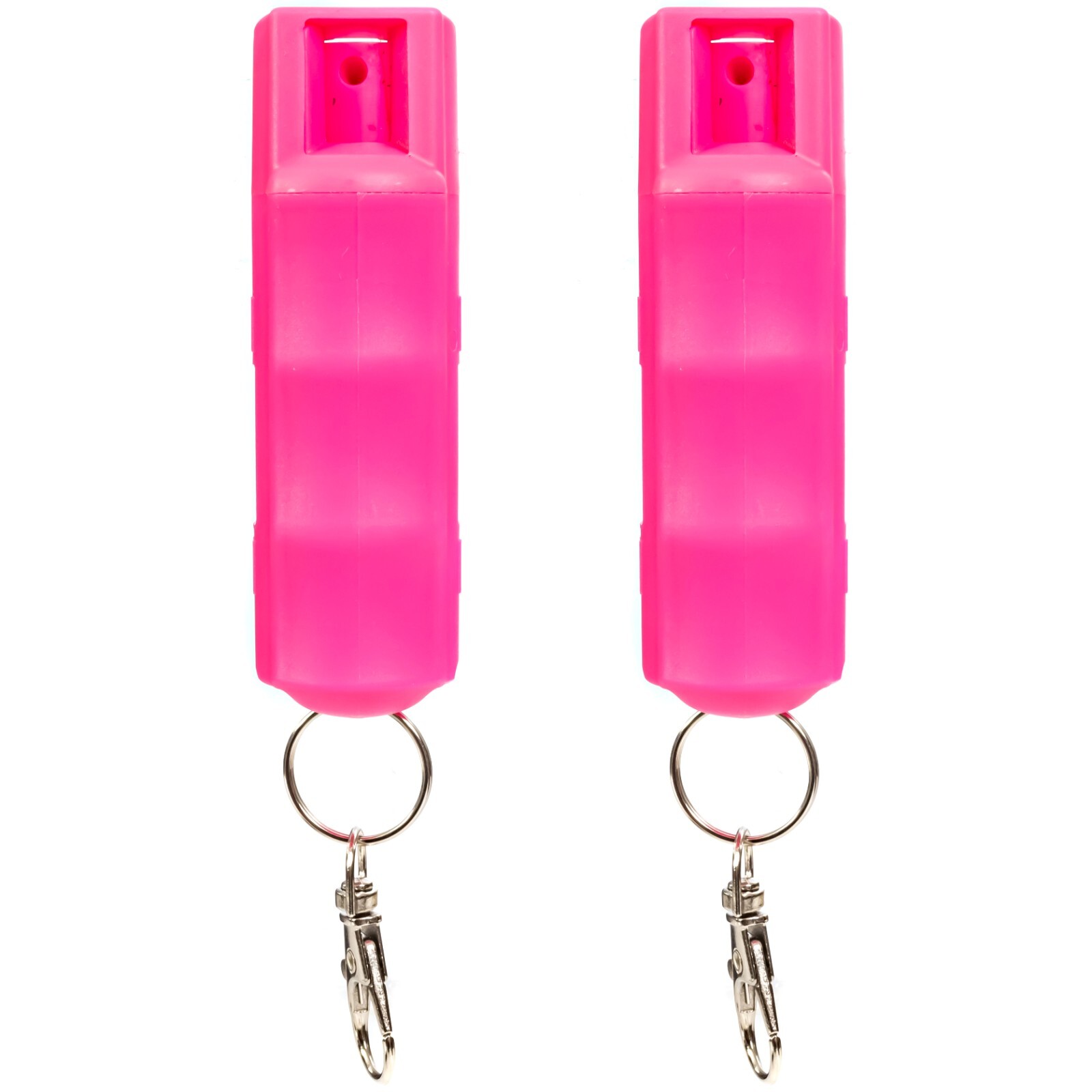 2 Pack Burn Pepper Spray for Self Defense Max Strength in Pink Keychain Cases