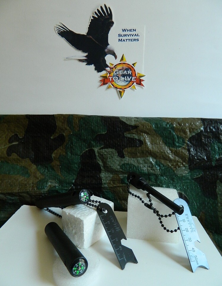 TWO 2.5 EIGHT IN ONE MAGNESIUM FERRO PREMIUM FLINTS W/COMPASS-MORE-NEW-US DEALER