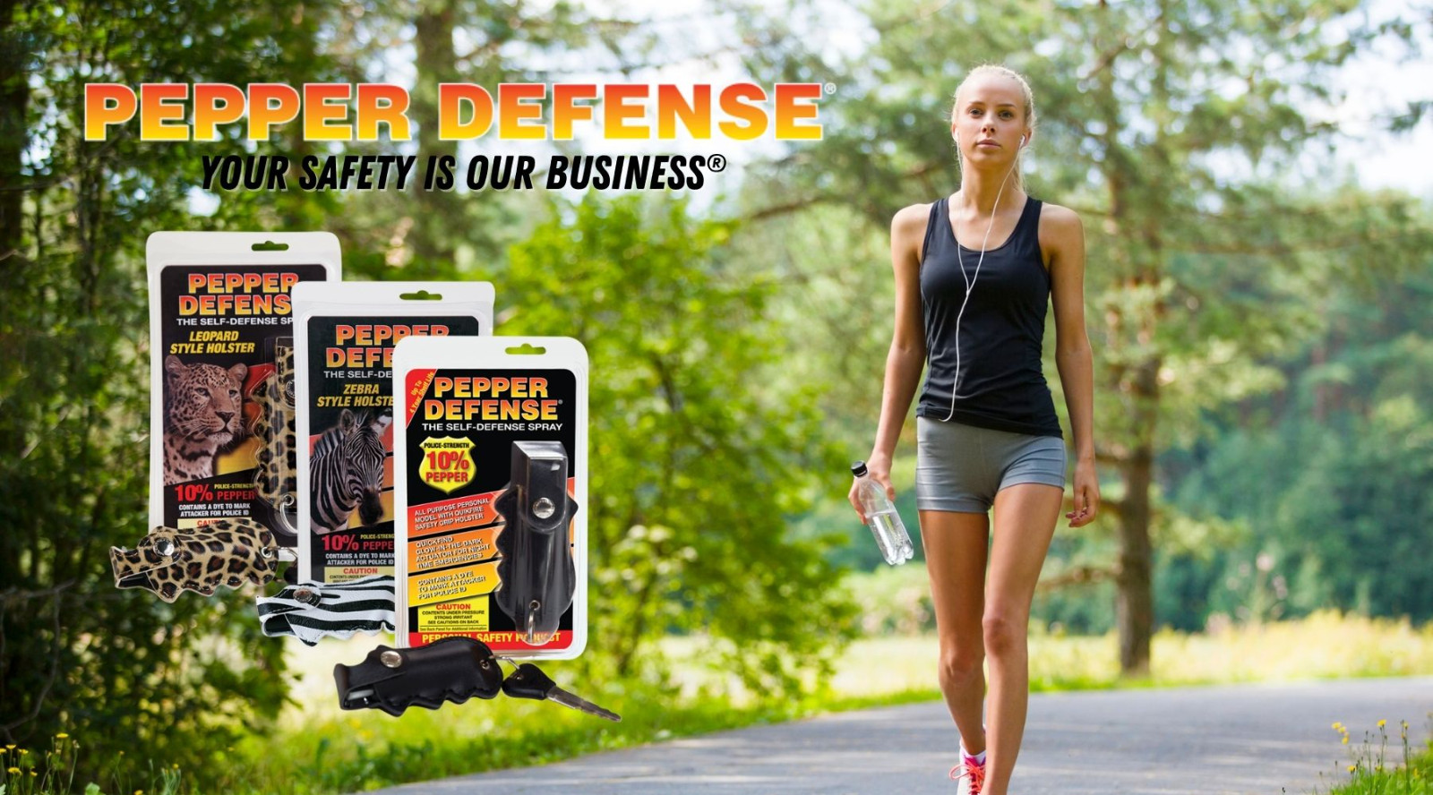 Pepper Defense 3-in-1 Pepper Spray Max Strength Self Defense 10% OC