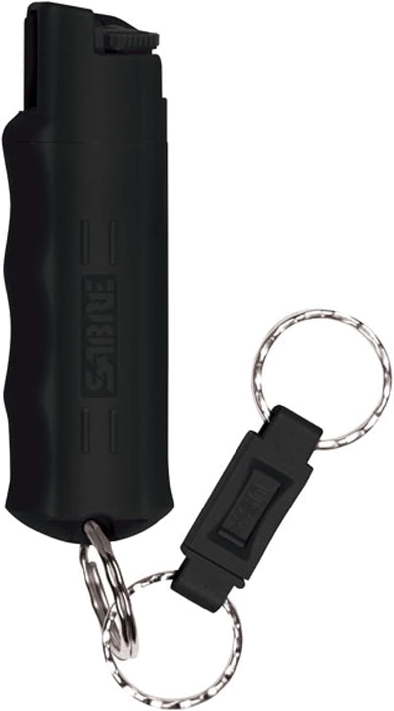 Sabre Red Pepper Spray Keychain .54oz Quick Release Black UV Dye HC-14-BK-US-02