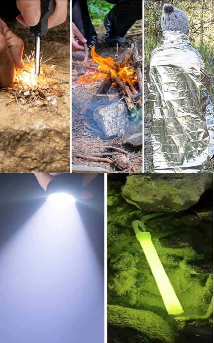 Survival Kit hunting/fishing crossbow. First aid, survival guide & much more!