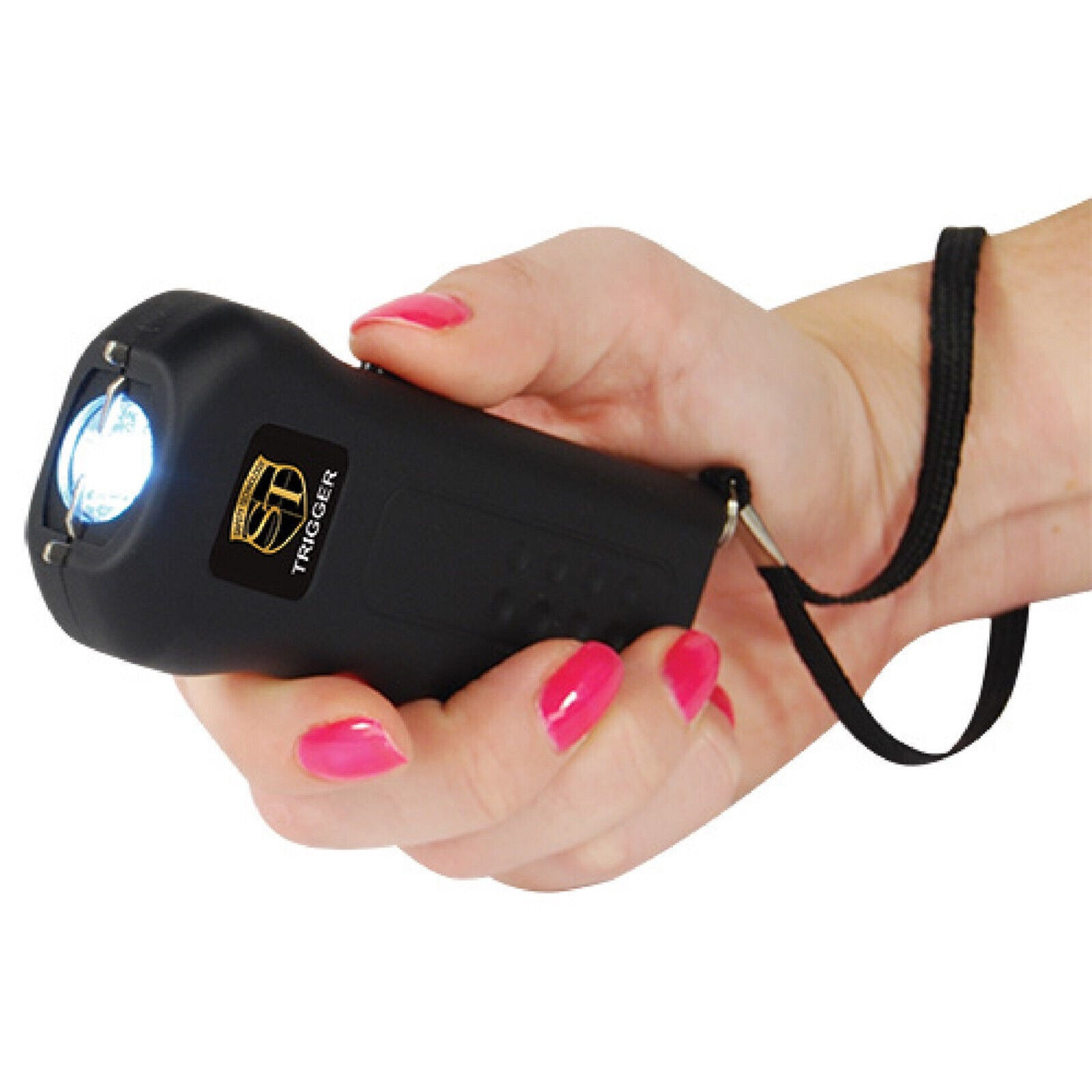 Safety Technology TRIGGER Stun Gun Rechargeable 75 Mil Volts LED Flashlight+Case