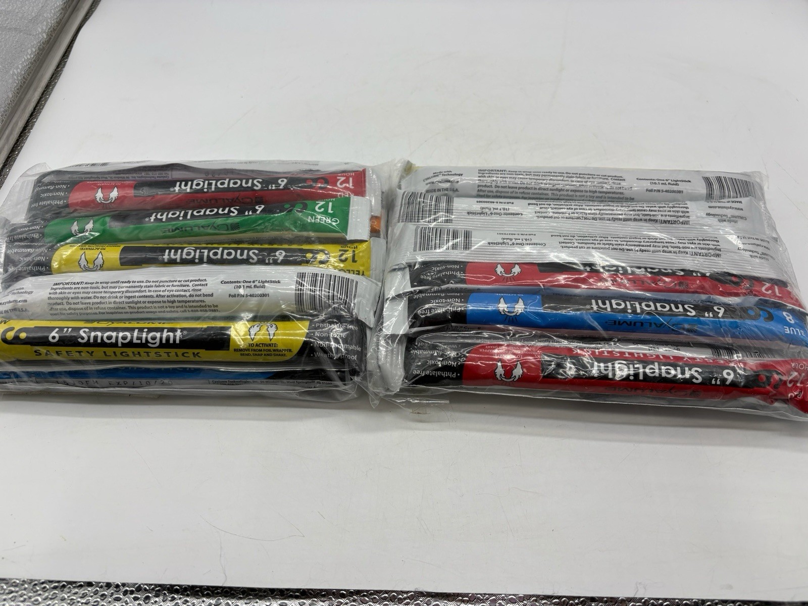 MULTI Pack 24 Red/Blue/Yellow/ GREEN + Cyalume Lightsticks Emergency Survival