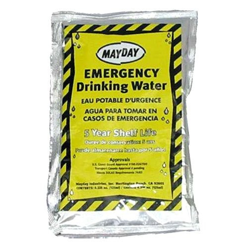 Mayday Industries Mayday Emergency Water Pounches- 100 Pure Survival Water –