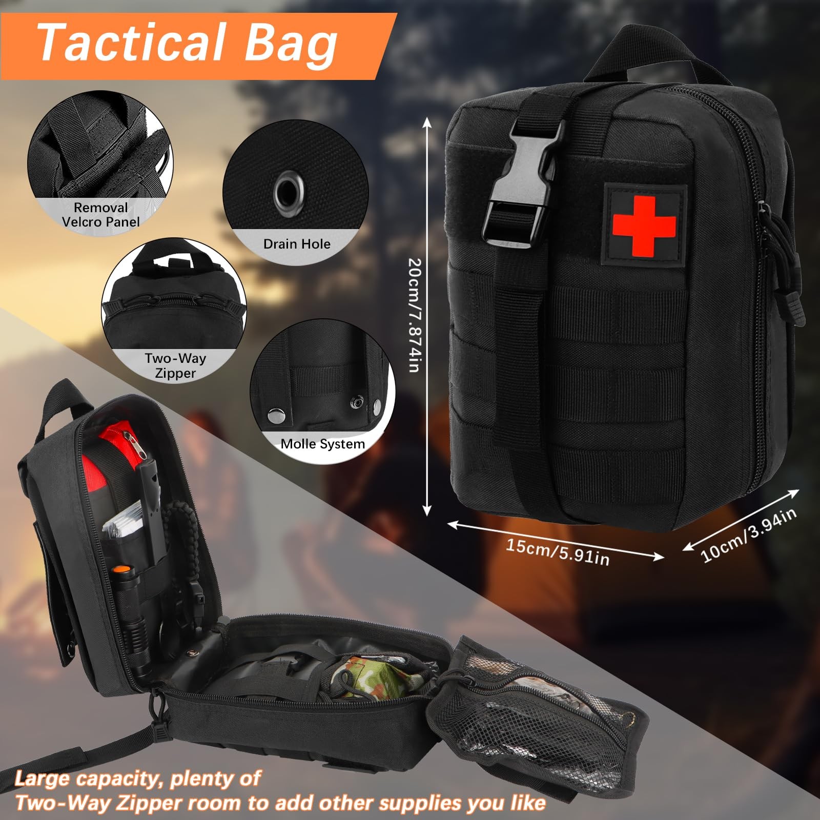 102 in 1 Outdoor Emergency Survival Kit – Multifunctional Equipment Kit with To…