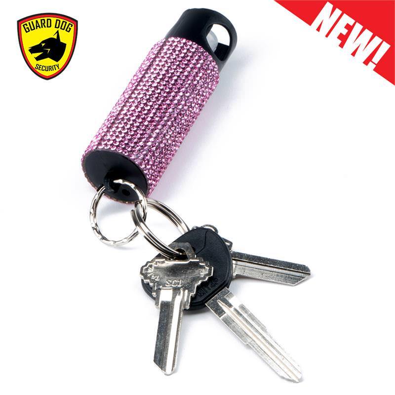 Bling It On Key Ring Self Defense Pepper Spray Women Jeweled Carry Case Glitter