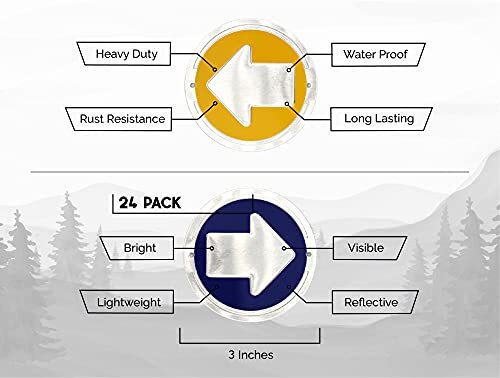 Trail Markers,Reflective Trail Marker for Hunting Hiking Camping & More, Pack-24
