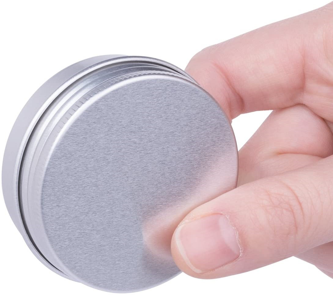 30 pcs Tin Cans Screw Top Round Metal Lip Balm Tins Containers with Lids 1oz