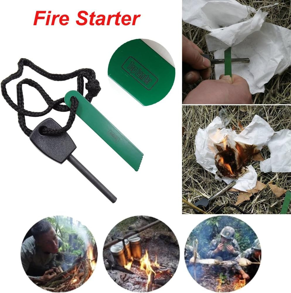 Outdoor Survival Kit 7 in 1,Mini Emergency Survival Gear Small Camping Equipment