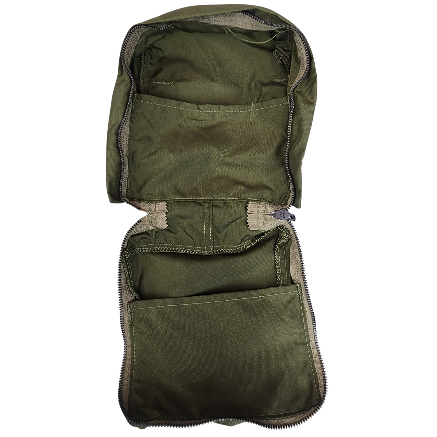 New Olive Drab Zippered General Purpose First Aid Kit With Strap *mocinc.1982*